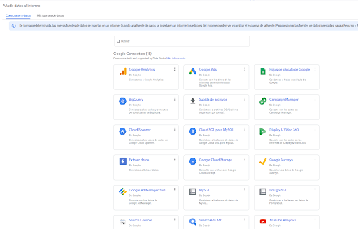 Añadir información en datastudio
